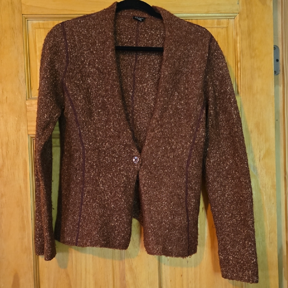 Eileen Fisher Brown Blazer Classic Suit Jacket